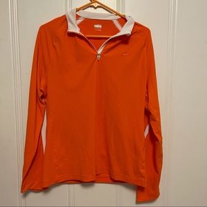 Orange Nike Quarter Zip Jacket